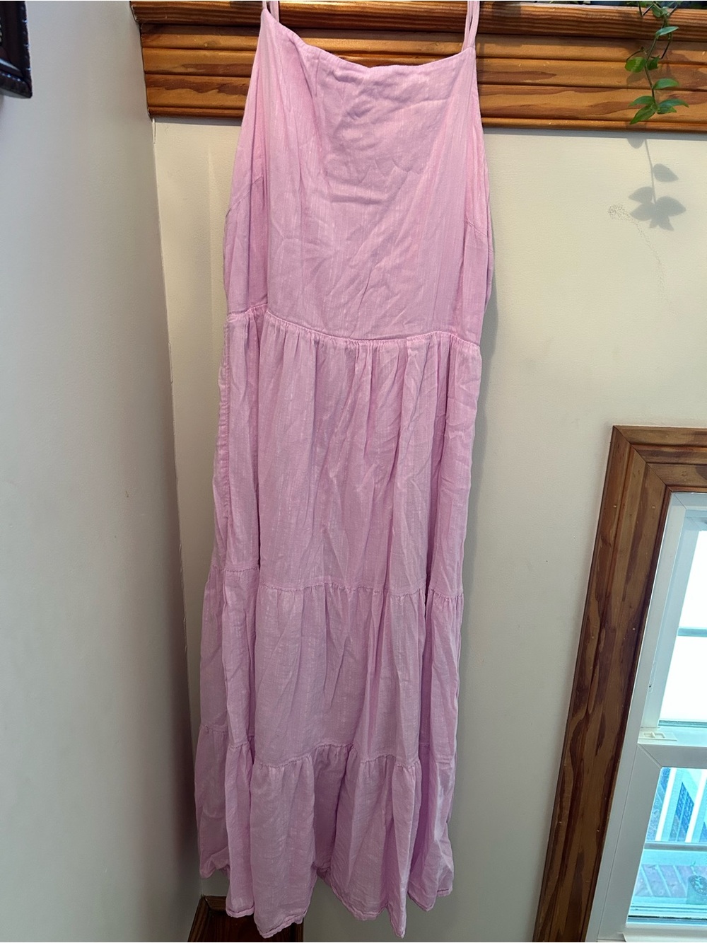 Old Navy Light Pink Smocked Maxi Dress